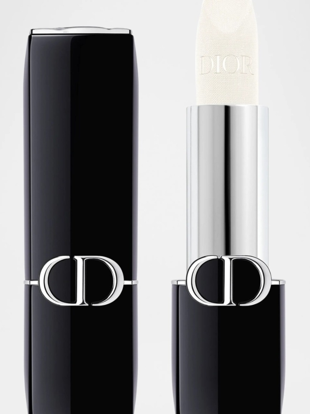 Dior Sheer Lip Balm Stick in White - Satin Black Case-000 NATURAL